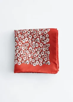 Floral Print Silk Scarf