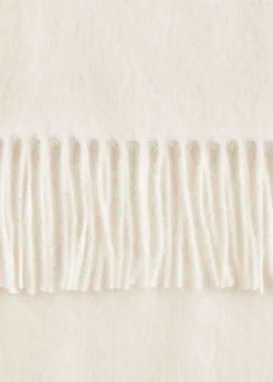 Fringed Wool Blanket Scarf