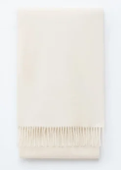 Fringed Wool Blanket Scarf