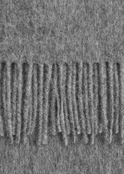 Fringed Wool Blanket Scarf