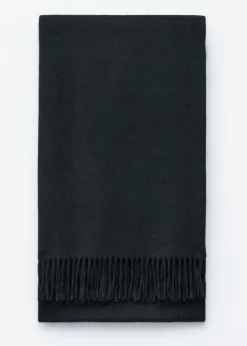 Fringed Wool Blanket Scarf
