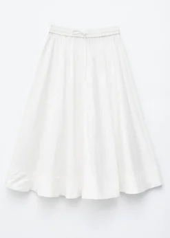 Gathered A-line Maxi Skirt