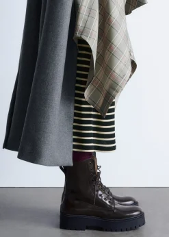 Lace-Up Leather Boots