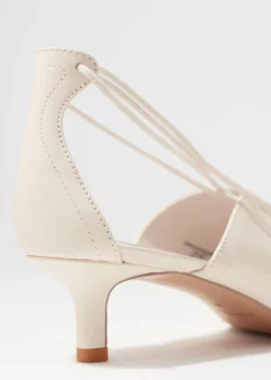 Lace-Up Leather Pumps