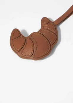Leather Croissant Keyring