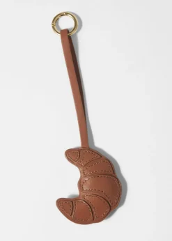 Leather Croissant Keyring