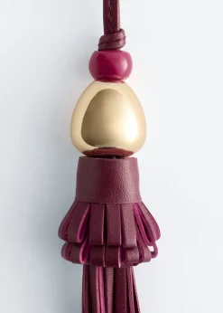 Leather Tassel Bag Charm