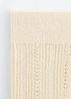 Rib-Knit Silk-Blend Socks