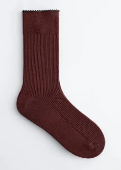 Rib-Knit Socks