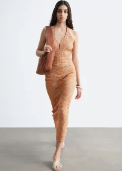 Spacedye Halterneck Midi Dress