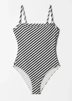 Straight-Neck Swimsuit
