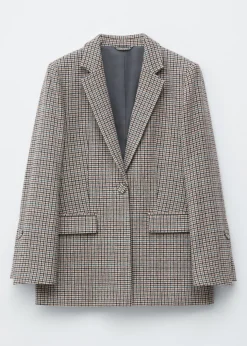 Tailored Wool-Blend Blazer