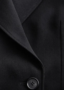 Wool Tie-Belt Blazer